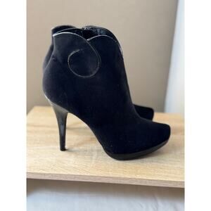 Limelight Black Suede Ankle Booties - Women’s Size 9